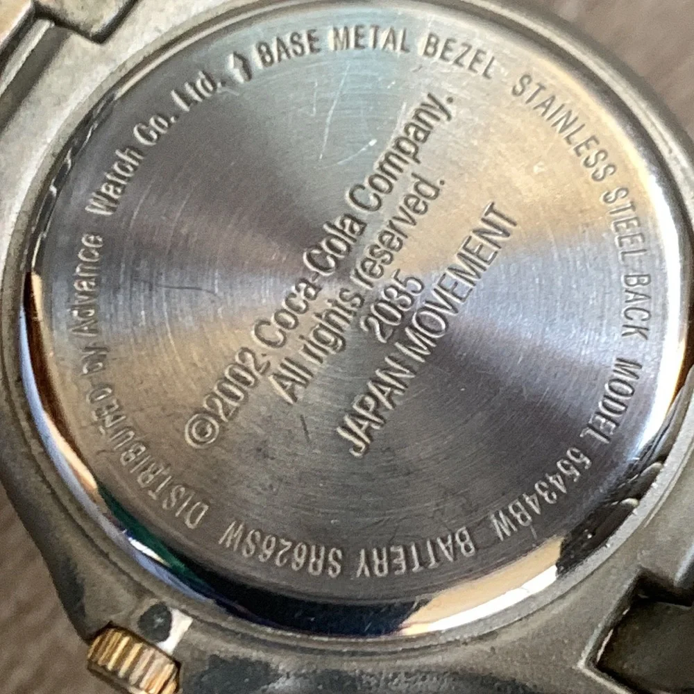 Coca Cola Wrist Watch 2002 CocaCola Coke Soda Wristwatch Adjustable Strap